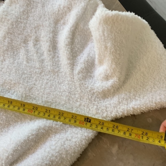 Pottery Barn Teddy Or Sherpa‎ Robe plush size L white cozy soft - Picture 10 of 11